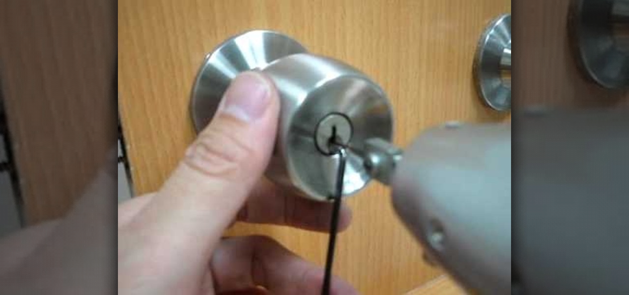 door lock with an electric pick gun