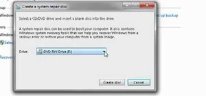 Make a bootable system repair disc in MS Windows 7