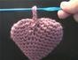 Crochet a puffy Valentine heart