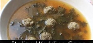 Make Italian wedding soup with meatballs and vegetables
