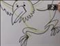 Draw a cartoon bird