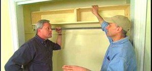 Install additional shelving in an office closet
