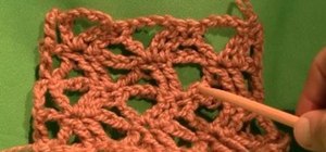 Crochet a double lattice stitch for left-handers