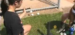 Practice a bat drill for hitting in softball