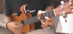 Use percussive strum picking when playing the ukulele