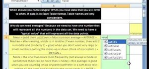 Do basic statistical analysis in Microsoft Excel