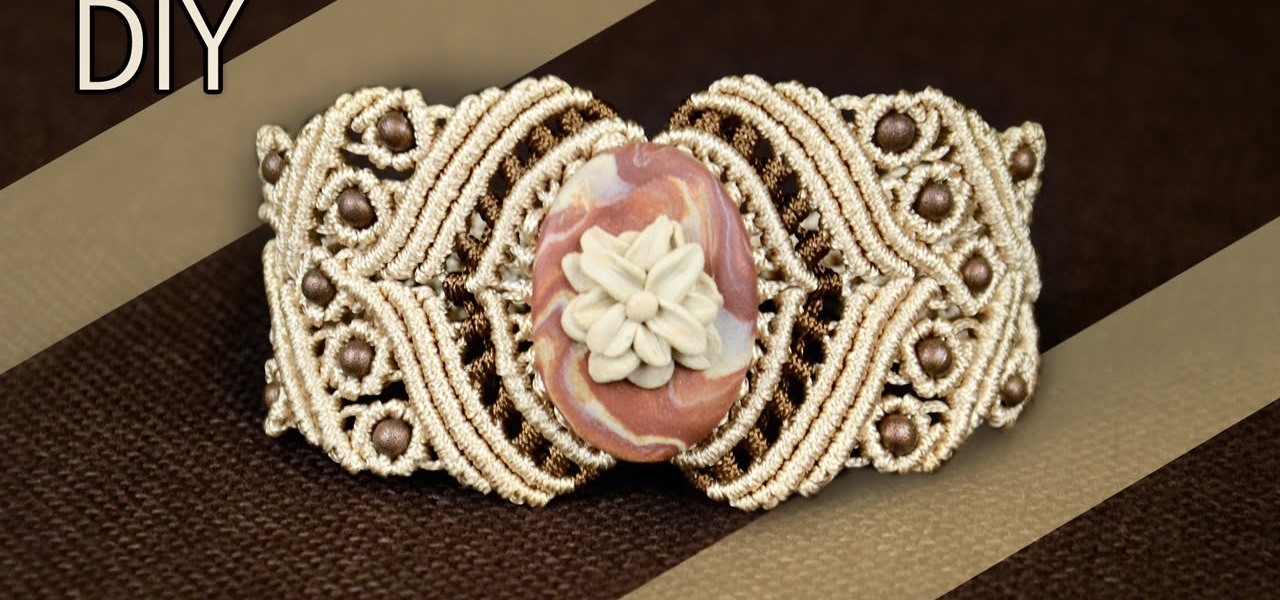 Macrame Bracelet with Stone - Tutorial