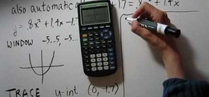 Find intercepts on a calculator TI-83