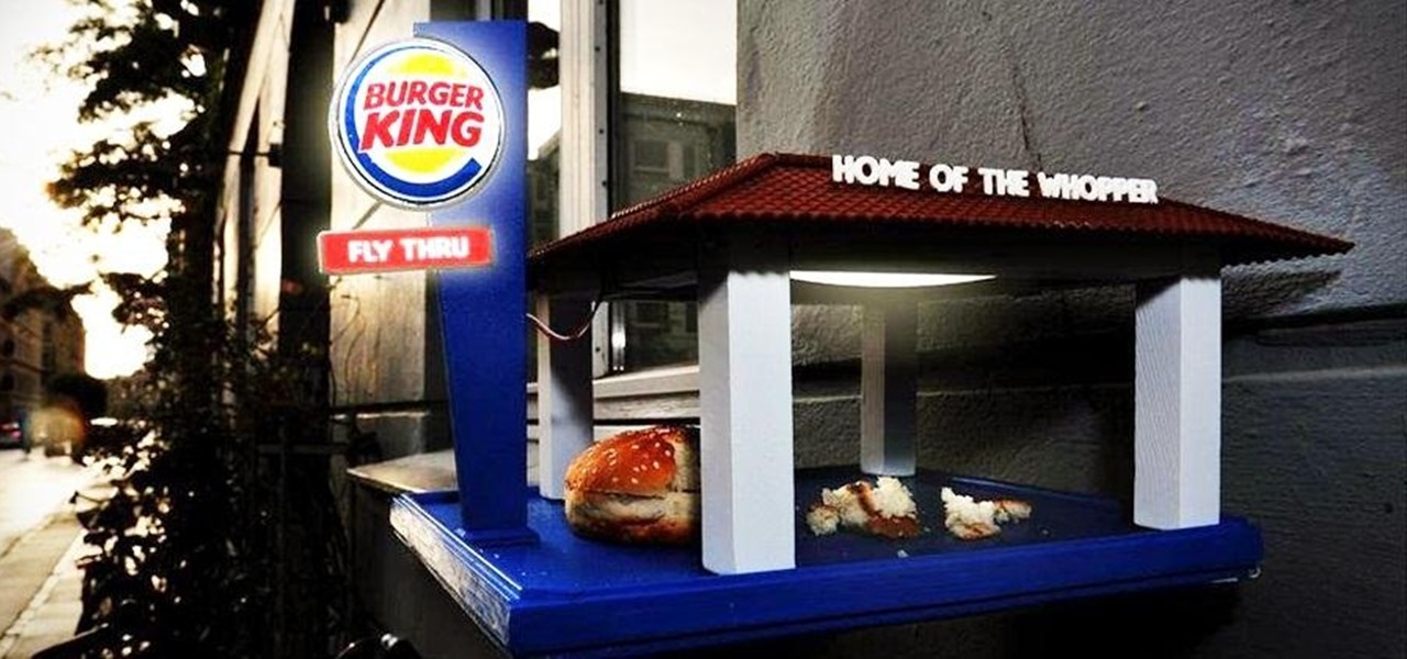 This DIY Burger King "Fly-Thru" Dishes Out Fast Food for the Birds