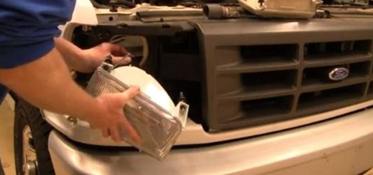 Replace a Headlight and Bulb in a 1992-96 Ford F150, F250, or F350