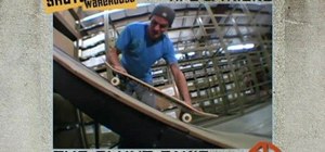 Do a blunt to fakie stall on a skateboard