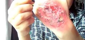 Create a gruesome skin burn with household products