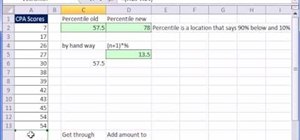 Use the PERCENTILE.EXC function in MS Excel 2010