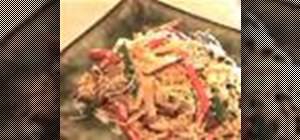 Make Korean japchae with sweet potato glass noodles