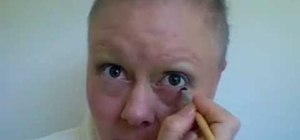 Apply bold eye makeup during chemotherapy