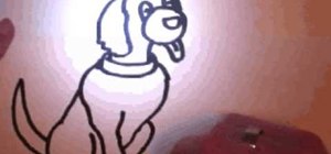 Draw a super cute cartoon dog