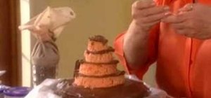 Decorate a witch's hat Halloween cake with Paula Deen
