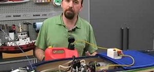Drain gas from the engine of a remote control vehicle