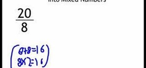 Make a mixed number from an improper fraction