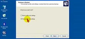 Restore files and folders in Windows XP