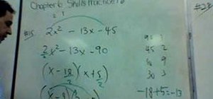 Factor trinomials with the "swing method"