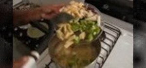 Cook green curry chicken