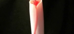 Make a blood gushing trick candle