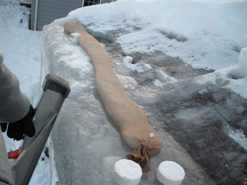 Can i use salt to melt ice on my roof How To De Ice Your Gutters The Secrets Of Ice Dam Removal Construction Repair Wonderhowto