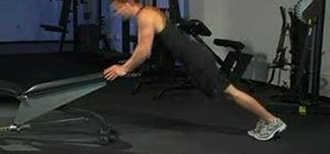 Do speed end of bench tricep push ups drop set