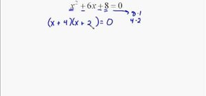 Quickly solve quadratic equations by factoring