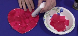 Make a tissue paper heart with your kids