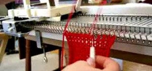 Crochet a cast off with a knitting machine