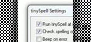 Check your spelling in any program on a Microsoft Windows 7 PC with tinySpell