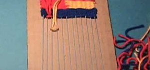 Weave on a cardboard loom