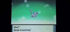 Add Espeon to your collection in Pokemon Diamond and Pearl version