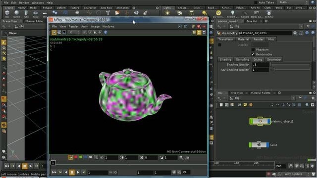 Mantra micropolygon works when rendering with Houdini software