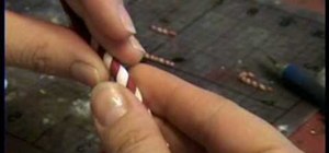 Make a polymer clay candy cane for a dollhouse