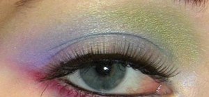 Create a colorful summer eye makeup look