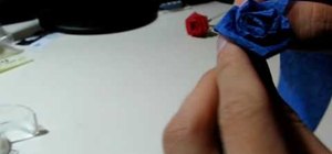 Craft a paper rose from streamer paper
