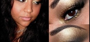 Create a sexy gold eye makeup look
