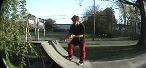 Drop In on a skateboard ramp