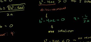 Solve the discriminant of quadratic equations