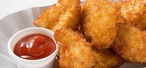 Make chicken nuggets at home using potato chips