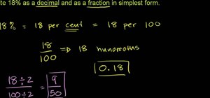 Representing a number as a decimal, percent, and fraction