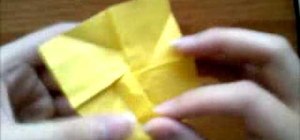 Fold a small origami rose