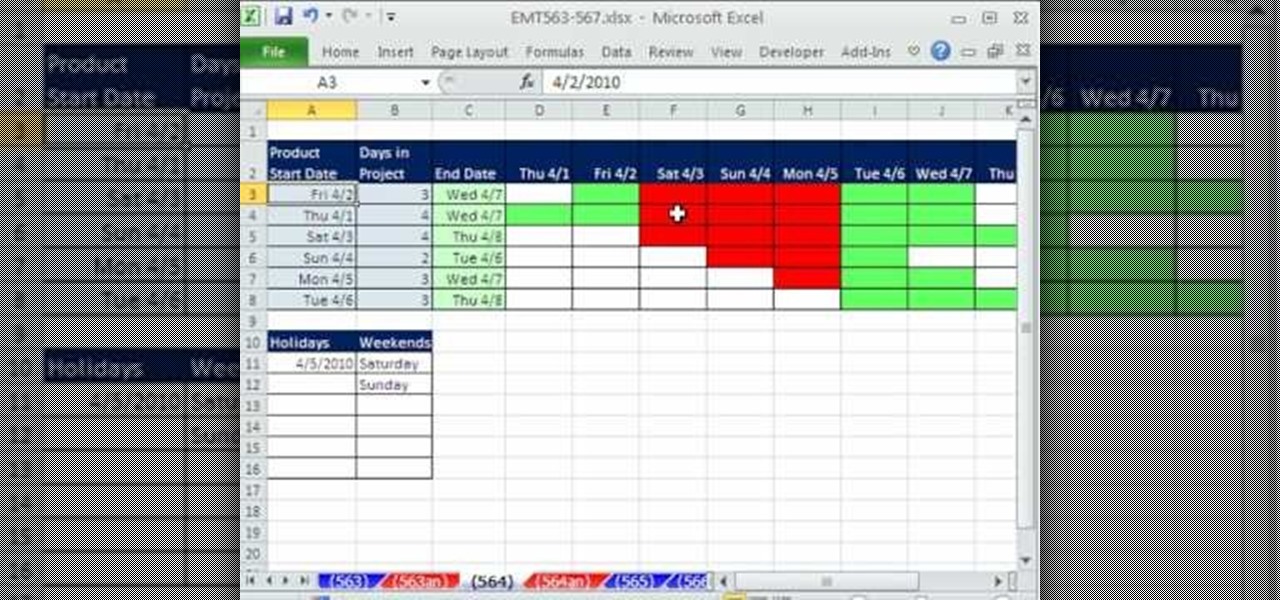 How To Draw Gantt Chart In Excel 2010