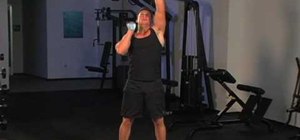 Do dumbbell squat thrust with speed presses