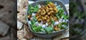 Make Indian-style black-eyed pea dip with baked pita chips