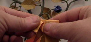 Fold an upside down origami flower/flower bud