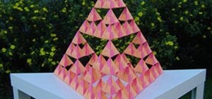 Origami Sierpinski Tetrahedron Constructed with 250+ Modules